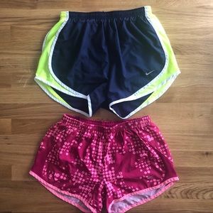 Nike Tempo Running Shorts Bundle Pink Dots Navy